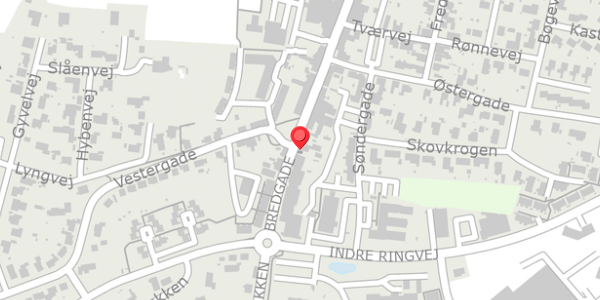 Trafikstøjkort på Bredgade 83, 5560 Aarup