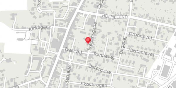 Trafikstøjkort på Fredensgade 10, 5560 Aarup