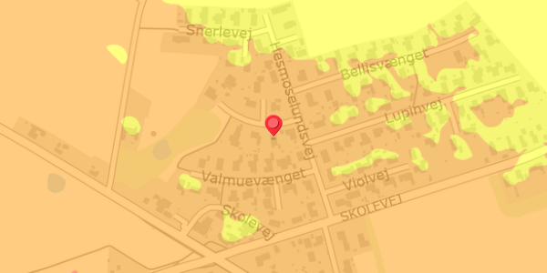 Trafikstøjkort på Irisvænget 3, 5560 Aarup