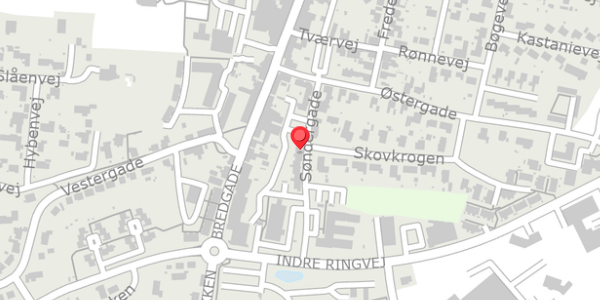 Trafikstøjkort på Søndergade 13, . , 5560 Aarup