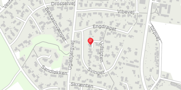 Trafikstøjkort på Udsigten 13, 5560 Aarup