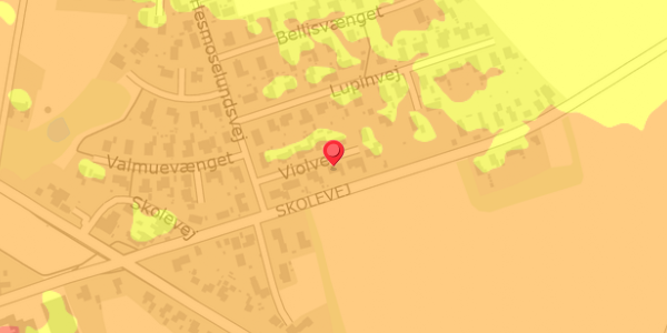 Trafikstøjkort på Violvej 8, 5560 Aarup