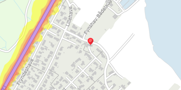 Trafikstøjkort på Nedergade 4, 6440 Augustenborg