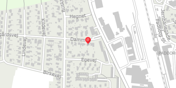 Trafikstøjkort på Dammen 9, 6330 Padborg