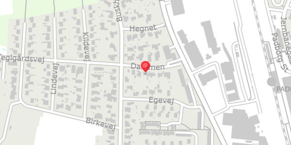 Trafikstøjkort på Dammen 13, 6330 Padborg