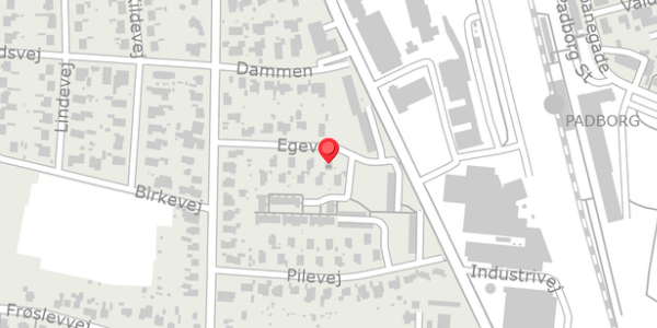 Trafikstøjkort på Egevej 9, 6330 Padborg