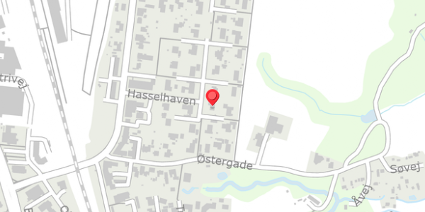 Trafikstøjkort på Hasselhaven 8, 6330 Padborg