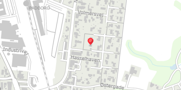 Trafikstøjkort på Hasselhaven 13, 6330 Padborg