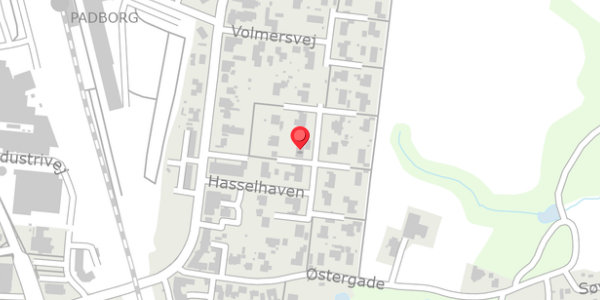 Trafikstøjkort på Hasselhaven 15, . , 6330 Padborg