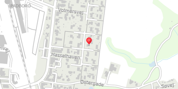 Trafikstøjkort på Hasselhaven 16, . , 6330 Padborg