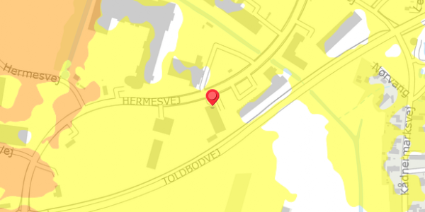Trafikstøjkort på Hermesvej 25A, 6330 Padborg