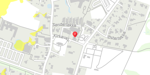 Trafikstøjkort på Kirkevej 2, 6330 Padborg