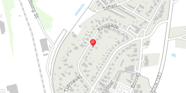 Trafikstøjkort på Ringgade 16, 6330 Padborg