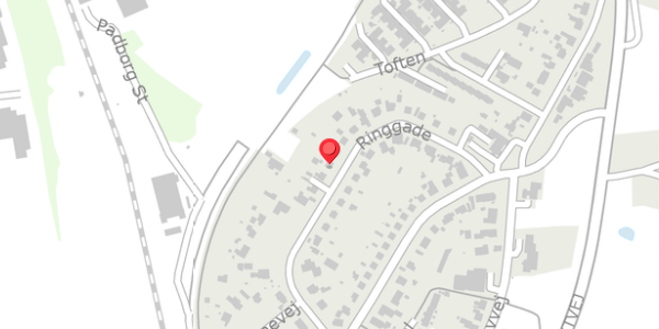 Trafikstøjkort på Ringgade 29, 6330 Padborg