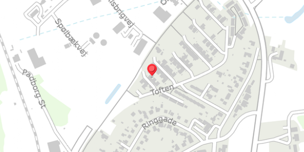 Trafikstøjkort på Toften 23, 6330 Padborg