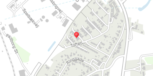 Trafikstøjkort på Toften 35, 6330 Padborg