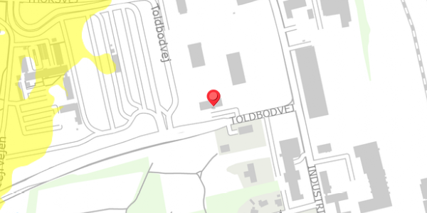 Trafikstøjkort på Toldbodvej 2, 6330 Padborg