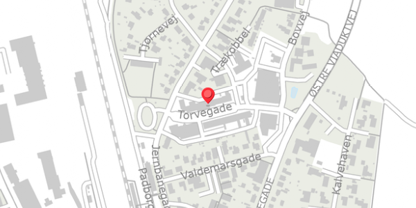 Trafikstøjkort på Torvegade 10, 6330 Padborg