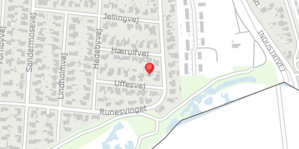 Trafikstøjkort på Uffesvej 2, 6330 Padborg