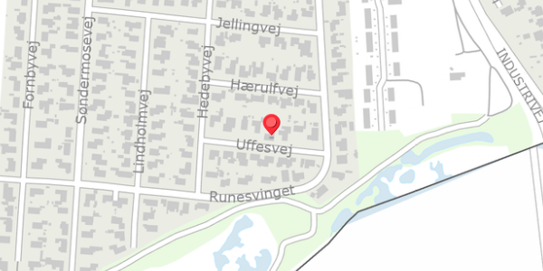 Trafikstøjkort på Uffesvej 6, 6330 Padborg