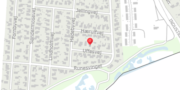 Trafikstøjkort på Uffesvej 8, 6330 Padborg