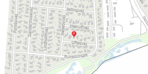 Trafikstøjkort på Uffesvej 10, 6330 Padborg