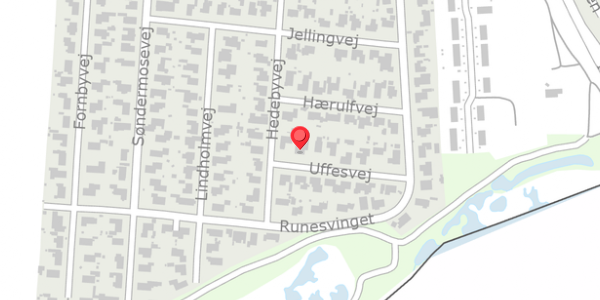 Trafikstøjkort på Uffesvej 12, 6330 Padborg