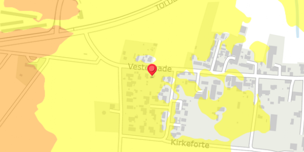 Trafikstøjkort på Vestergade 39, 6330 Padborg