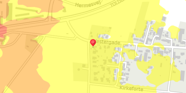 Trafikstøjkort på Vestergade 45, 6330 Padborg