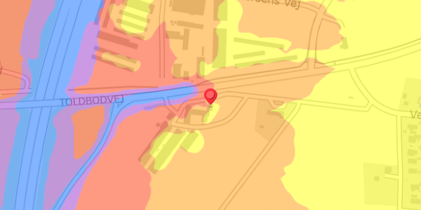 Trafikstøjkort på Vestergade 51, . , 6330 Padborg