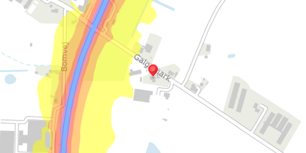 Trafikstøjkort på Galgemark 6, . , 6261 Bredebro