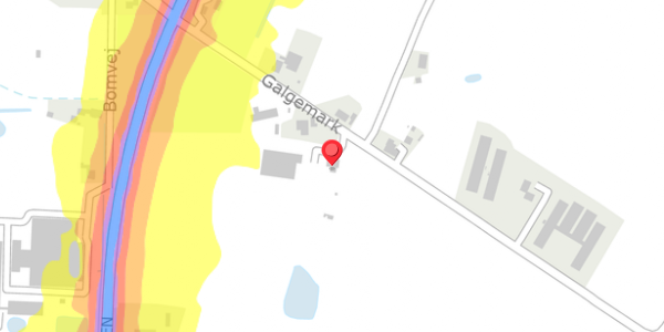 Trafikstøjkort på Galgemark 9, . , 6261 Bredebro
