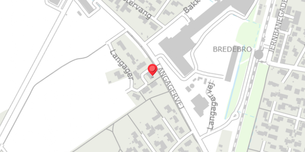 Trafikstøjkort på Langager 27, 6261 Bredebro