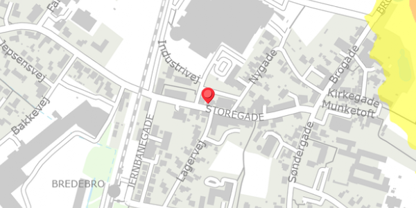 Trafikstøjkort på Storegade 17, . , 6261 Bredebro