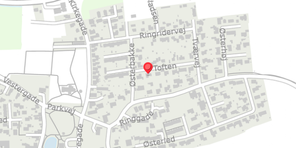 Trafikstøjkort på Toften 2A, 6310 Broager
