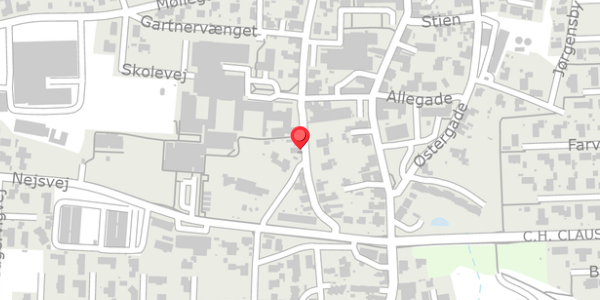 Trafikstøjkort på Vestergade 13, 6310 Broager