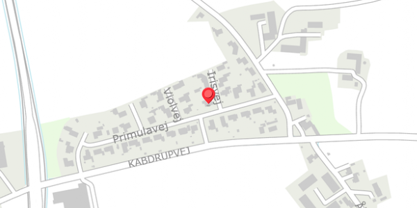 Trafikstøjkort på Irisvej 1, 6100 Haderslev
