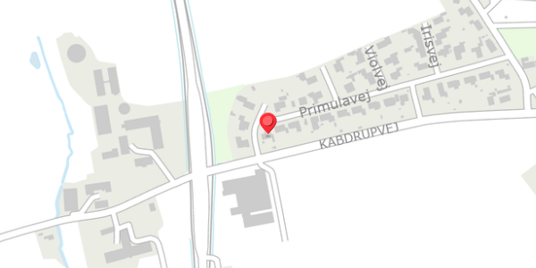 Trafikstøjkort på Primulavej 2, 6100 Haderslev