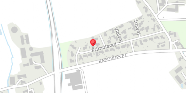 Trafikstøjkort på Primulavej 3, 6100 Haderslev