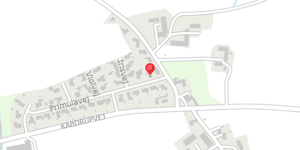 Trafikstøjkort på Primulavej 19, 6100 Haderslev