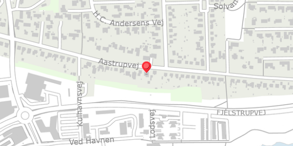 Trafikstøjkort på Aastrupvej 116A, 6100 Haderslev