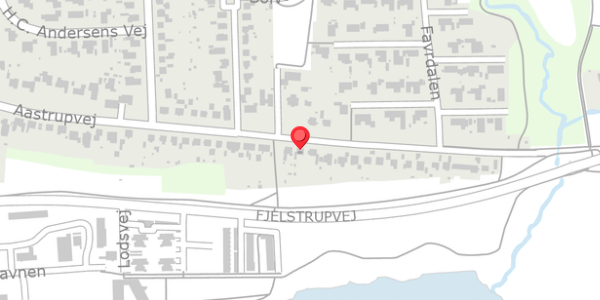 Trafikstøjkort på Aastrupvej 142A, 6100 Haderslev