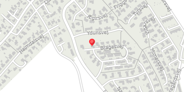 Trafikstøjkort på Bragesvej 13, . , 6100 Haderslev