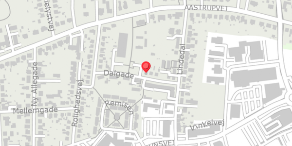 Trafikstøjkort på Dalgade 13, 6100 Haderslev