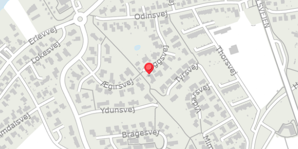 Trafikstøjkort på Friggsvej 9, . , 6100 Haderslev