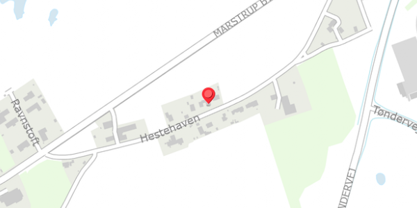 Trafikstøjkort på Hestehaven 34, 6100 Haderslev