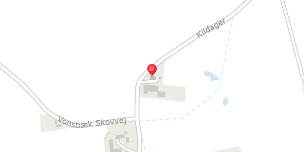 Trafikstøjkort på Kildager 10, 6100 Haderslev