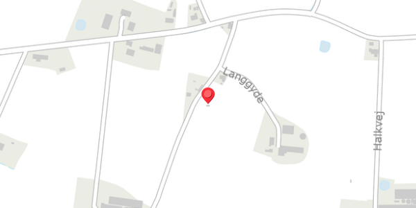 Trafikstøjkort på Langgyde 11, 6100 Haderslev