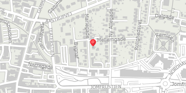 Trafikstøjkort på Mariegade 8, 6100 Haderslev