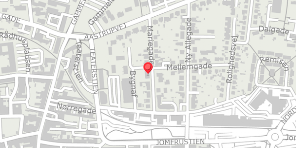 Trafikstøjkort på Mariegade 9, st. th, 6100 Haderslev